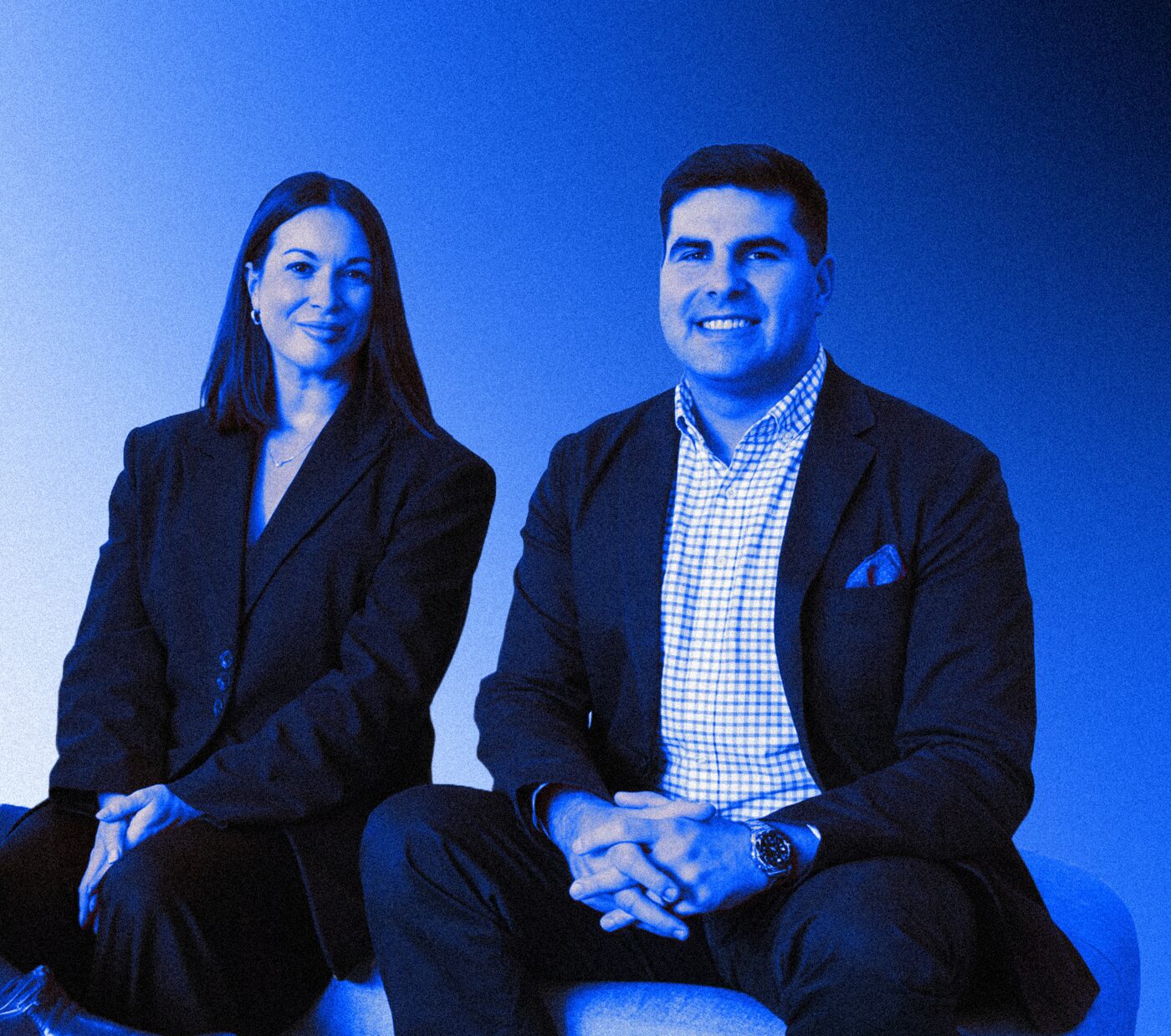 Two members of the MoreDent support team